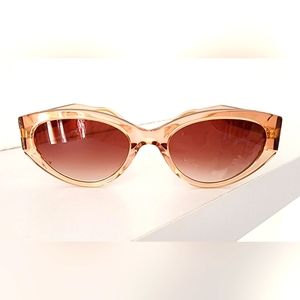 Rebecca Minkoff Women's Cat Eye Crystal Pink, Brown Gradient, Selma Sunglasses.